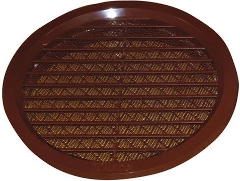 Prezračevalna rešetka z mrežico, premer 140 mm, rjava