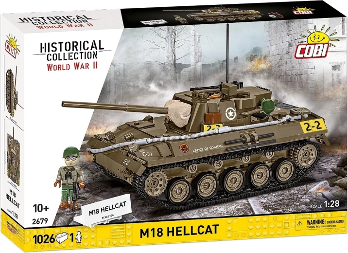 Cobi M18 Hellcat – gradbeni komplet tanka 1:28 (1026 kosov)