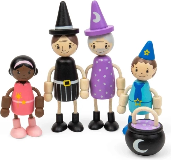 Bigjigs Toys komplet punčk za hišico pravljična bitja