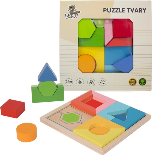 Babu lesena geometrijska sestavljanka