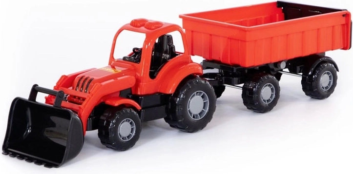 Traktor nakladalnik s prikolico Macher