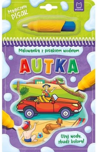 Vodna pobarvanka z vodnim flomastrom Avti