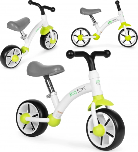 Poganjalec za otroke z EVA kolesi in nastavljivim sedežem ECOTOYS zelen