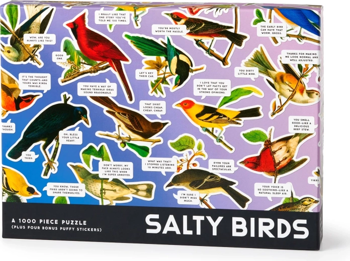Galison sestavljanka Salty Birds 1000 kosov z bonus 3D nalepkami