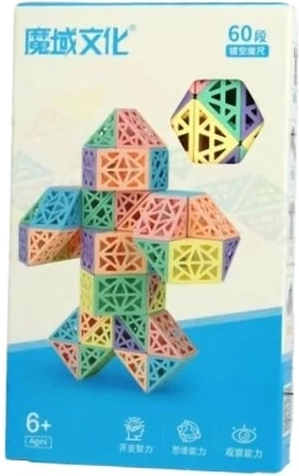 Magnetna konstrukcijska igrača v škatli – pastelne piramide (60 kosov)
