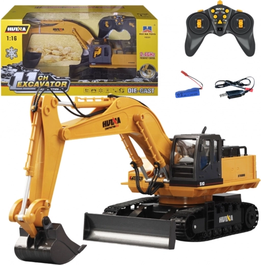 RC gosenični bager z vrtljivo kabino HUINA 1:16