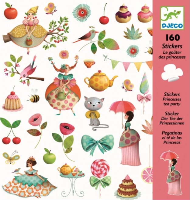 DJECO nalepke princeskina zabava, 160 nalepk