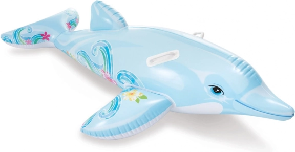 Napihljiv delfin za vodo 175 × 66 cm z ročaji