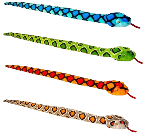 Plišasta kača Keeleco, 200 cm, 3 vrste – 1 kos