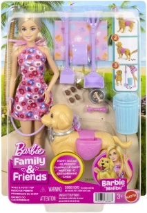 Barbie punčka s kužkom na sprehodu