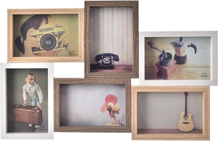 Lesen kolažni fotookvir za 6 fotografij 50 × 32 cm