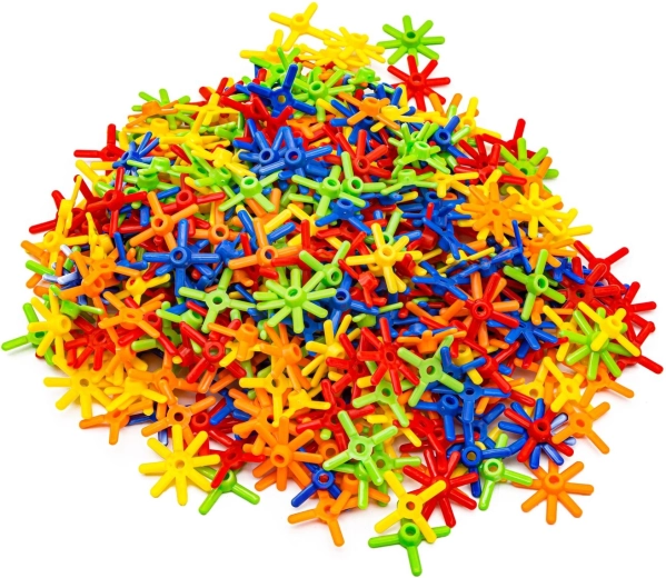 Colorful rods and connectors for creative combinations