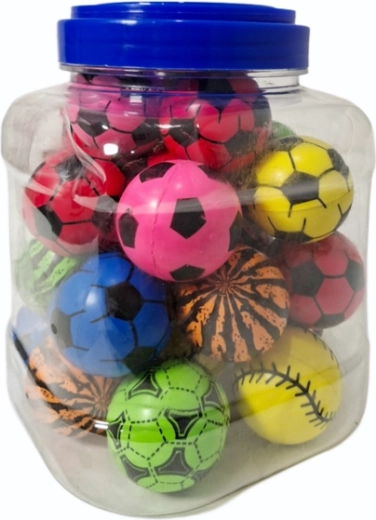 Gumijasta skakajoča žogica 4 cm, 25 kos v mreži