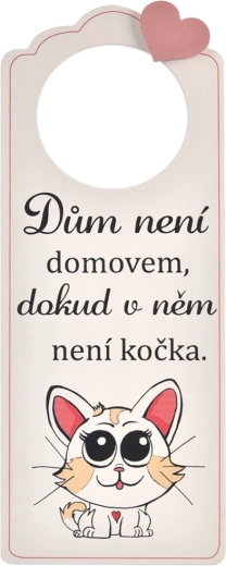 Lesena obešanka za na vrata Cat Home