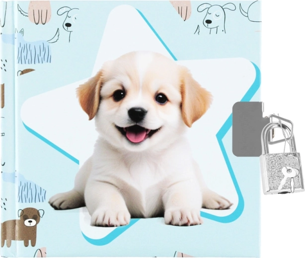 Diary dog with lock - 1 piece