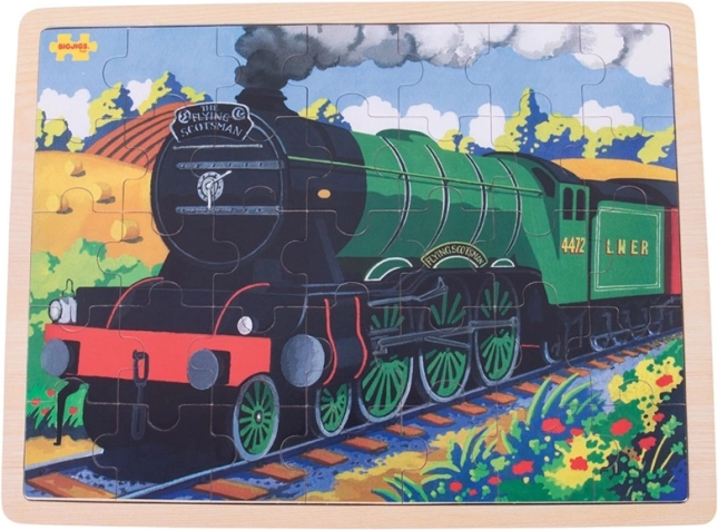 Lesena sestavljanka zgodovinski vlak Flying Scotsman