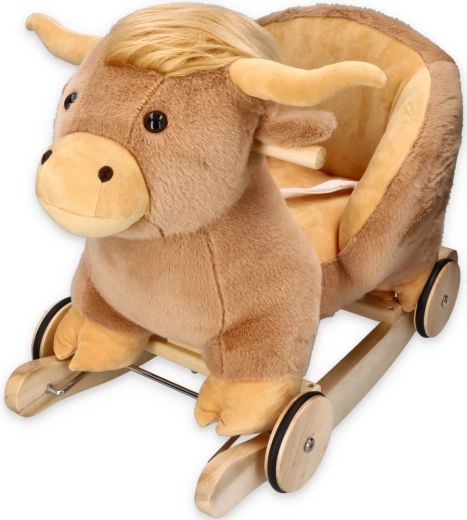 Adam Toys gugalnička kravica s kolesi in sedežem