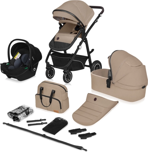 Kombinirani voziček Lionelo Bianka 3v1 beige sand