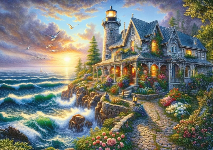 Sestavljanka Obalna simfonija 500 koščkov