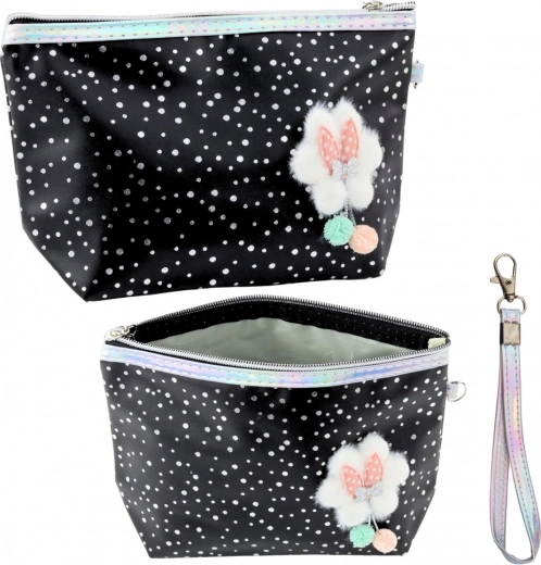 Peresnica Kozmetična Torbica z Mašnico črna 23x16 cm