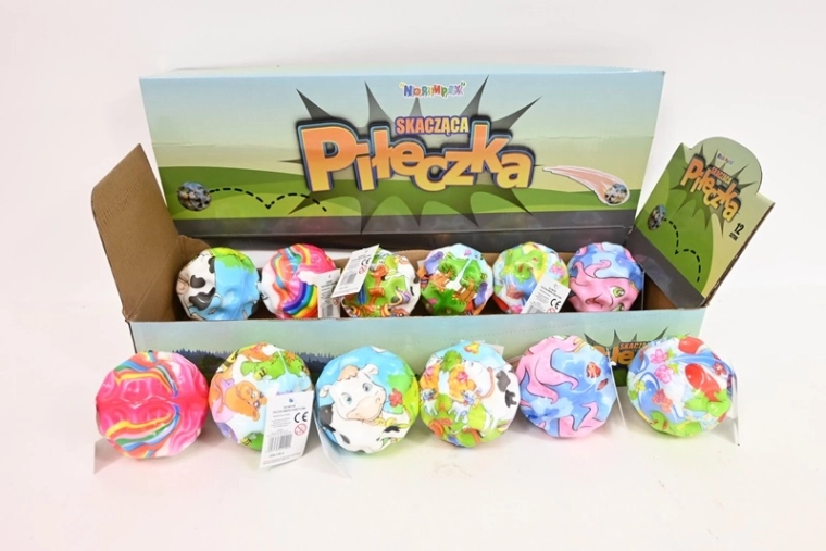 Poskočna žogica 6 cm s pravljičnim motivom
