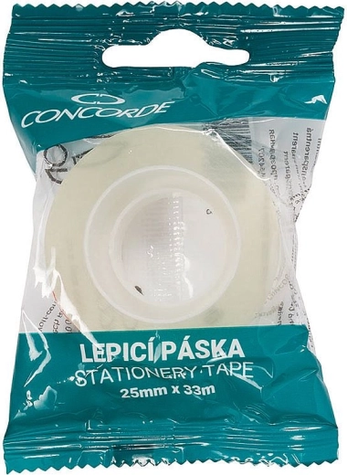 Lepilni trak CONCORDE 25 mm × 33 m prozoren