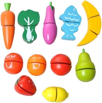 14-piece colorful set for shop and kitchen play