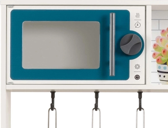 Oven and microwave with opening and a transparent window