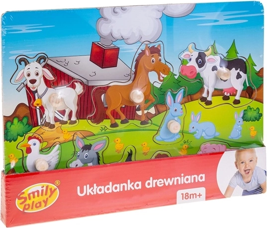 Smily Play lesena vstavljanka Na kmetiji