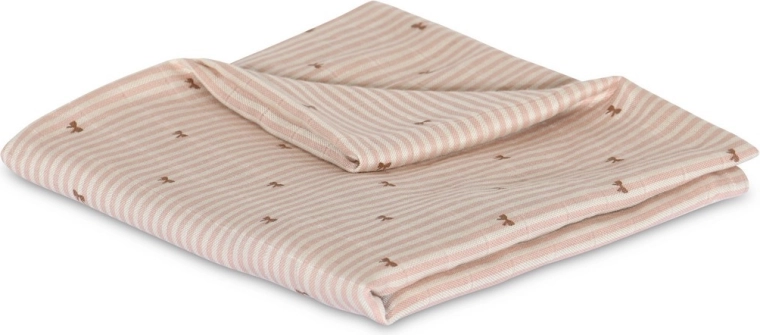 NuuRoo Valentin bambusova muslinska plenica stripe bow