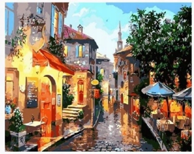 Norimpex slikanje po številkah Ulični dež 40 × 50 cm