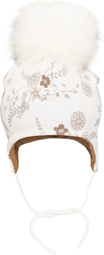 Topla kapa z ušeski in velikim cofotom