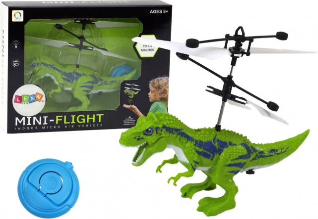 Leteči dinozaver helikopter nadzorovan z roko zelen