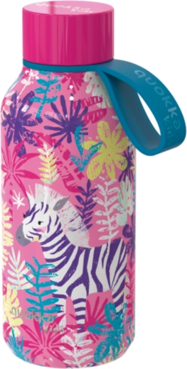Nerjaveča otroška termovka Quokka Kids Solid zebre z zanko 330 ml