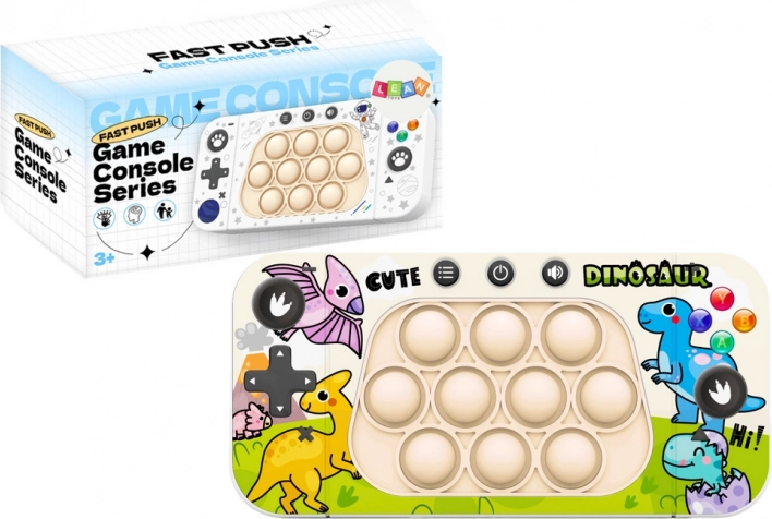 žepna igralna konzola Pop It z dinozavri in 4 igralnimi načini