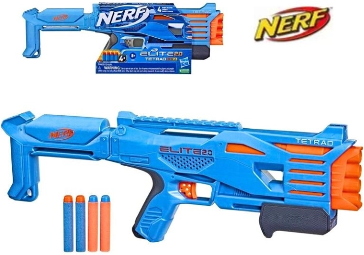 Nerf Elite 2.0 Tetrad QS-4 pištola za penaste izstrelke