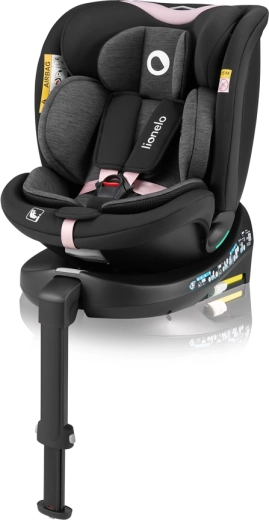 Lionelo Navy i-Size vrtljiv otroški avtosedež 40–150 cm black pink