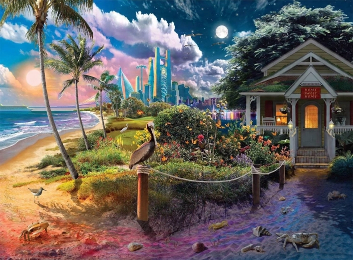 Norimpex Slikanje po številkah Hiša na plaži 40 × 50 cm