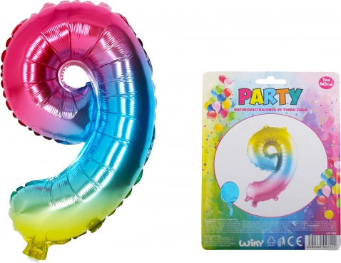 Mavrični balon številka 9