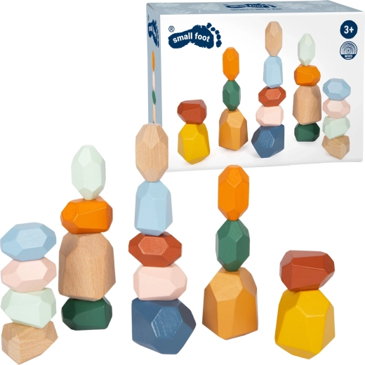 Leseni ravnotežni kamni Montessori Small Foot