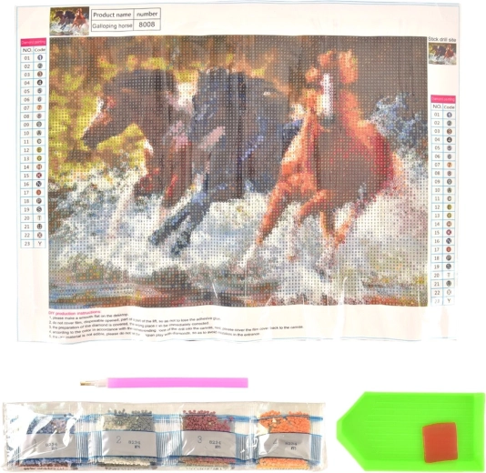 Kreativni komplet diamantnega slikanja Konj 30 × 40 cm