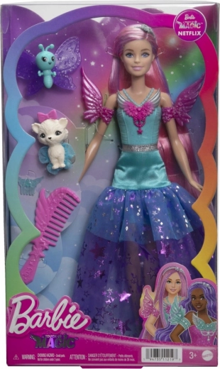 Barbie Malibu vila punčka z rožnatimi lasmi in dodatki