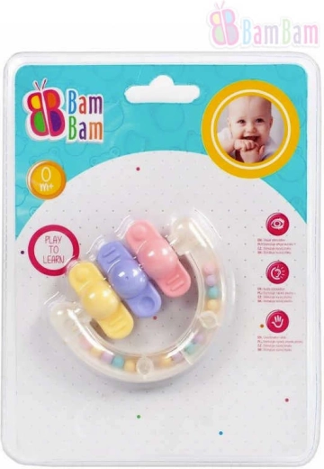 Bam Bam ropotuljica z grizalom oblike – 1 kos
