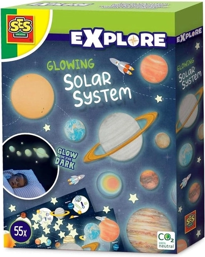 SES svetleča sestava Osončja za steno in strop