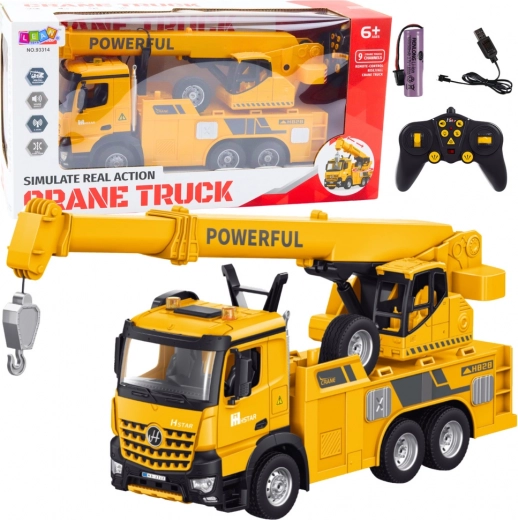 Mehka igrača - rumeni dvigalo na daljinsko upravljanje