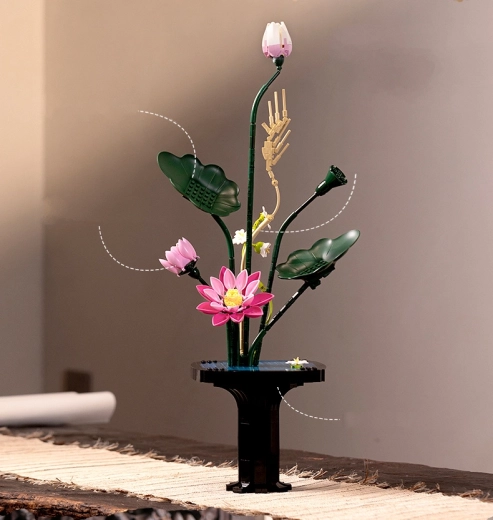 Stavebnica CaDA Floral Art Summer Song – cvetlična dekoracija 61,6 cm, 755 kosov