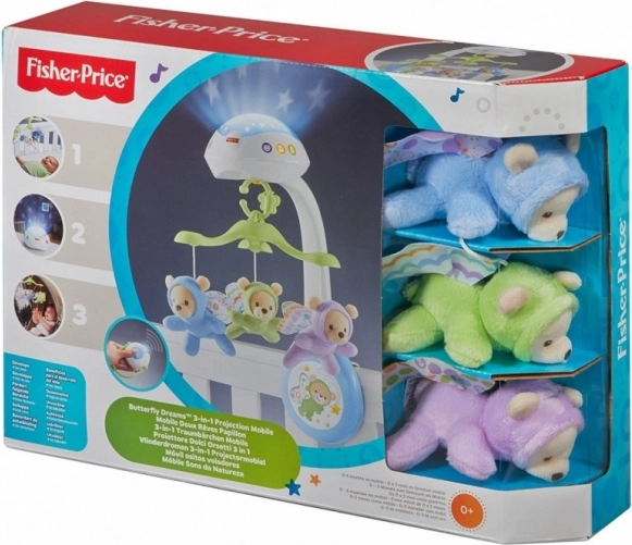 Fisher-Price sanje metuljev - Vrtiljak 3 v 1