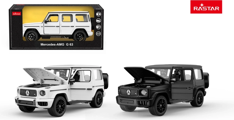 Model avtomobila Mercedes-AMG G63 Rastar 1:24 bel - 1 kos