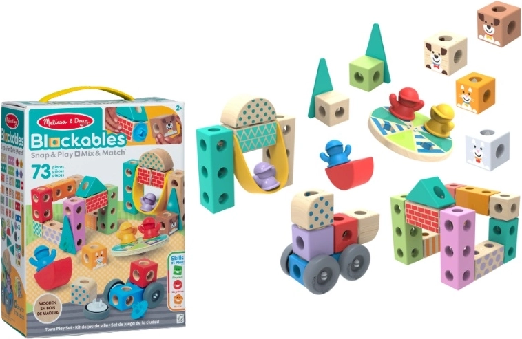 Melissa & Doug Blockables v mestu – leseni konstrukcijski set