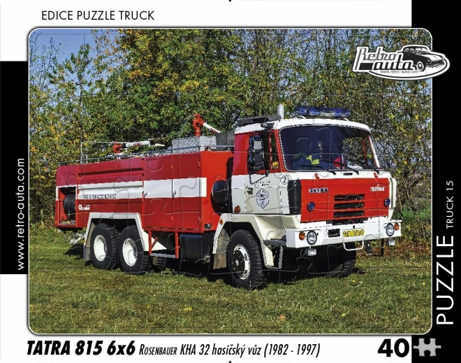 Retro sestavljanka avtomobili Tatra 815 6x6 Rosenbauer KHA 32 gasilsko vozilo 40 kosov